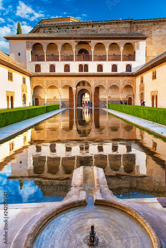 The famous Alhambra in Granada, Spain