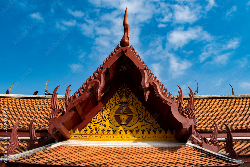 roof of temple in bangkok thailand roof of temple in bangkok thailand