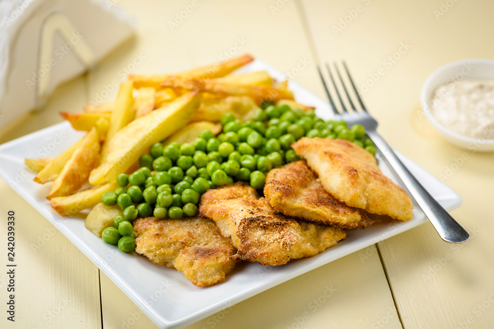 Fish and chips - food from British pubs