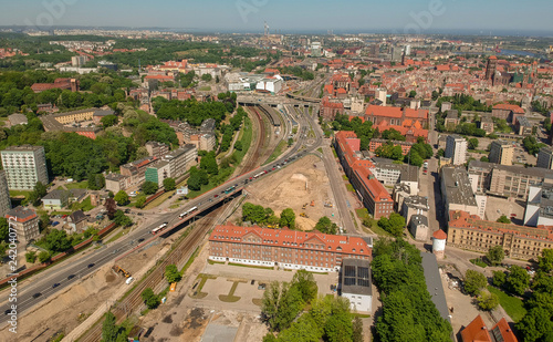 Gdansk Centrum aerial view