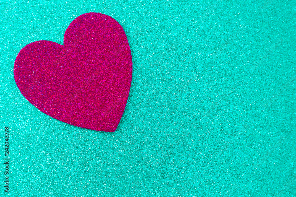 Obraz premium Simple Background with a Glittery Love Heart Pefect for Adding a Message of Devoation