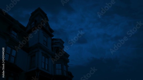 Gothic Old House At Night