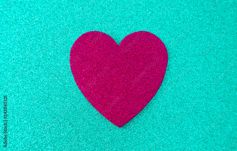 Simple Background with a Glittery Love Heart Pefect for Adding a Message of Devoation