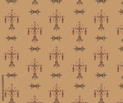 Tribal seamless pattern - Berber native signs ,ethnic background