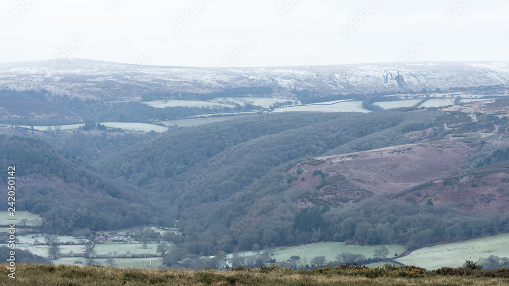View from Bossington with first snow on Dunkery Beacon View from Bossington with first snow on Dunkery Beacon