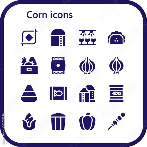 corn icon set
