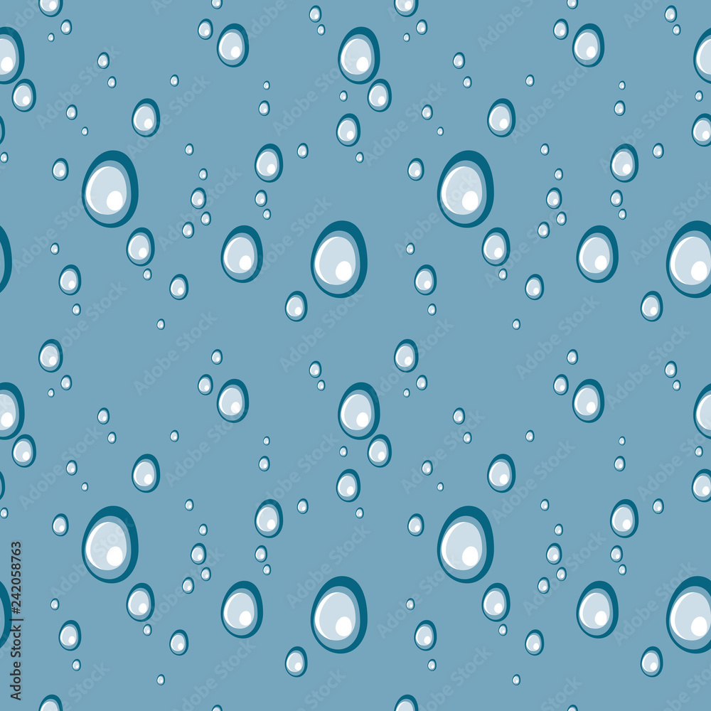 Seamless pattern with water drops