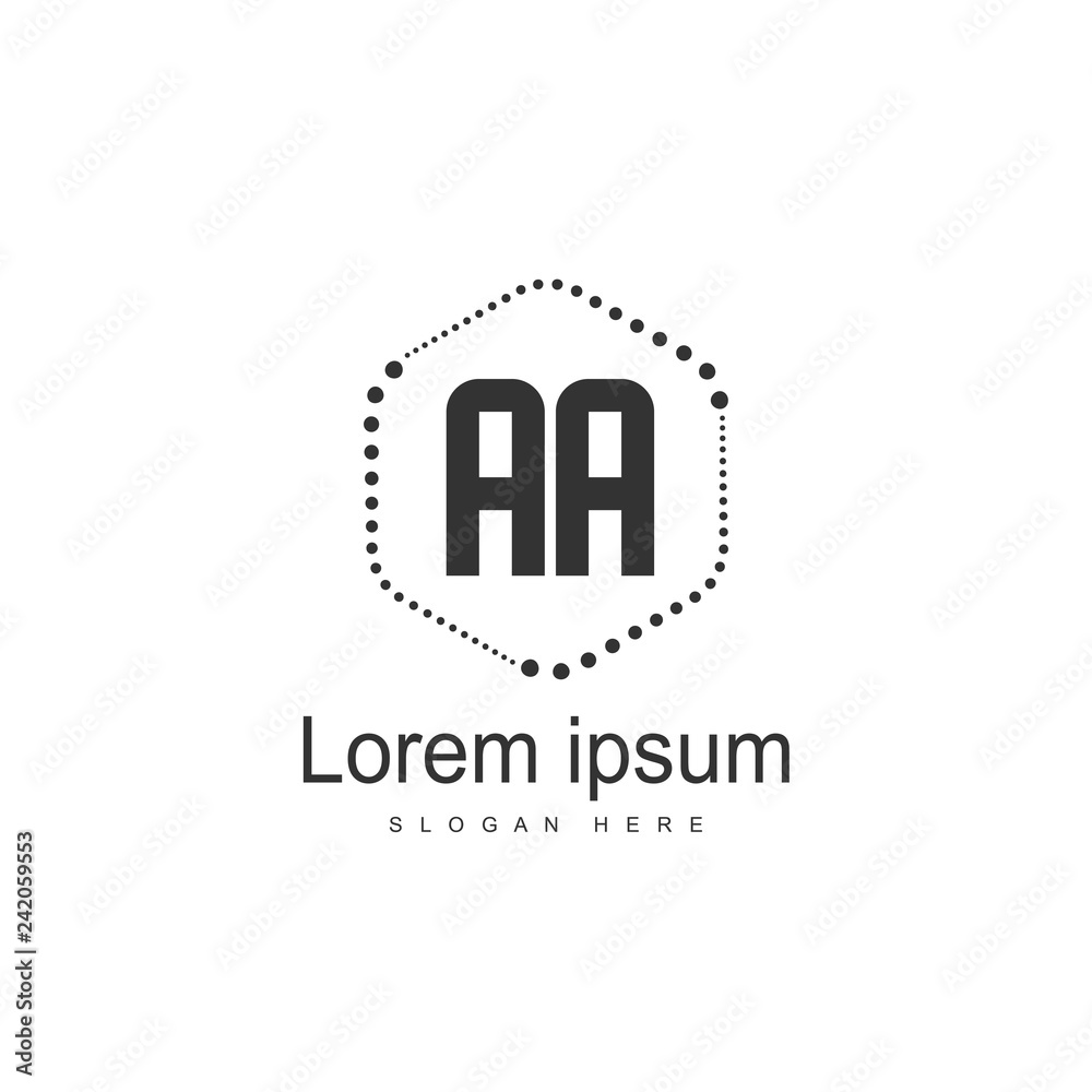 Initial Letter AA Logo Template Vector Design Initial Letter AA Logo Template Vector Design