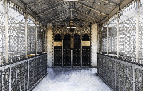 Metallic and deep Corridor