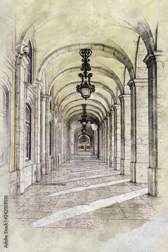 Excerpts from a square of Lisbon