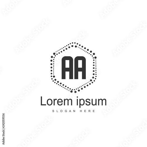 Initial Letter AA Logo Template Vector Design