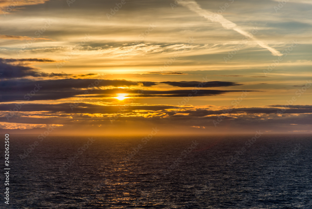 Alaskan Sunset from a Cruise Ship