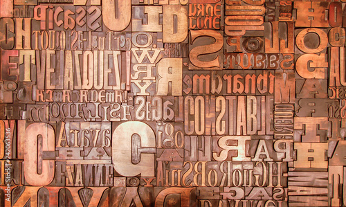 Alphabet print letters character