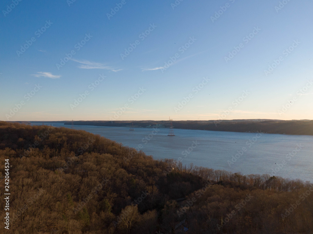 Aerial View of the Susquehanna River in Lancaster PA