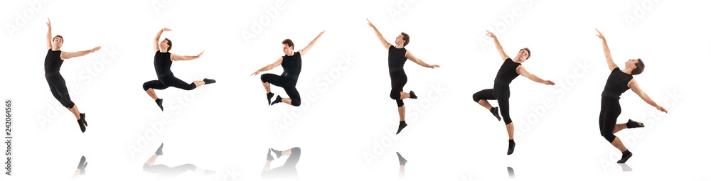 Young dancer isolated on the white Young dancer isolated on the white