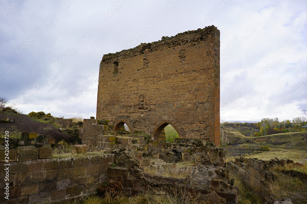 The traditional Turkish cemetery is important place to visit at Ahlat, Bitlis, Turkey