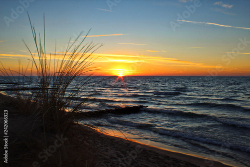 A Dune Grass Sunset and View