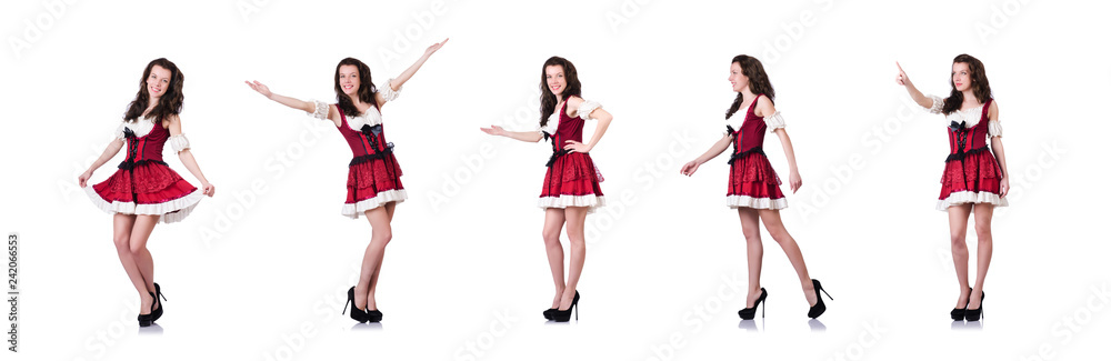 Young woman in traditional german costume Young woman in traditional german costume