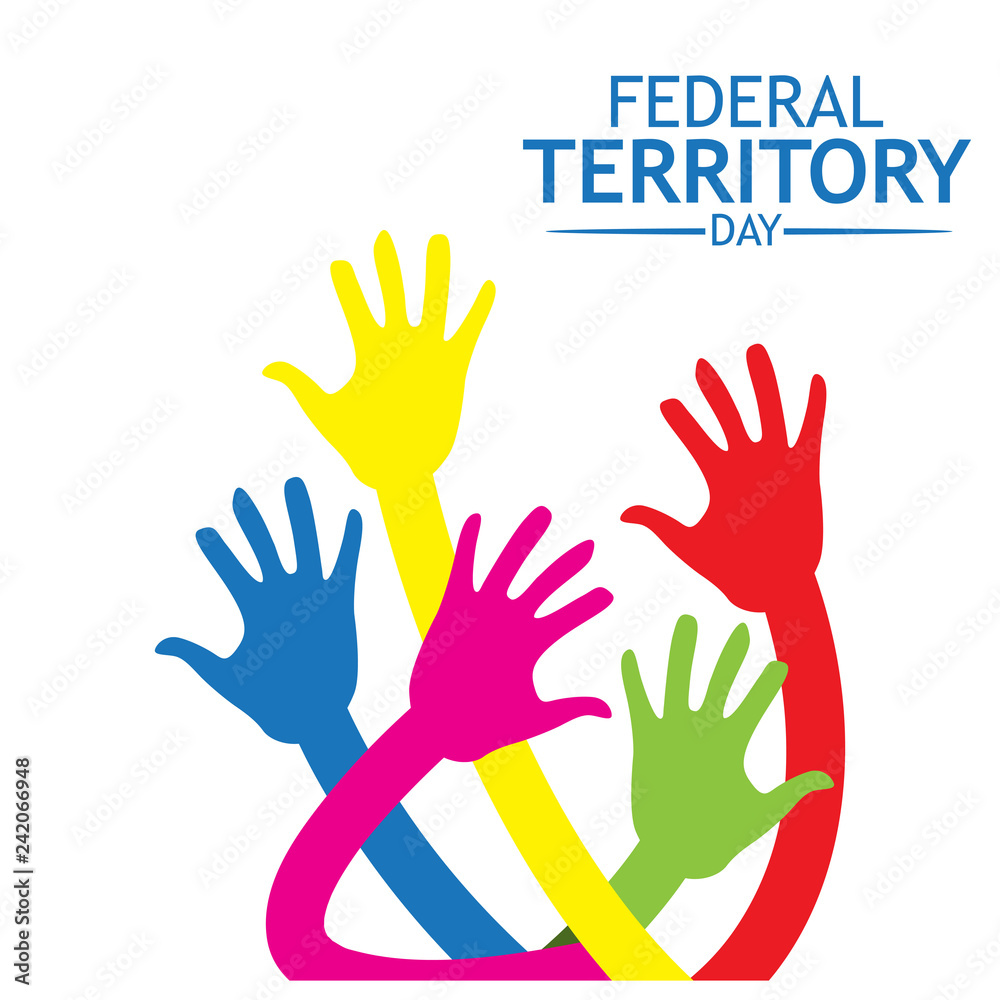 Obraz premium Background Malaysia national holiday of february 1. Federal territory day. Designs for posters, backgrounds, cards, banners, stickers, etc
