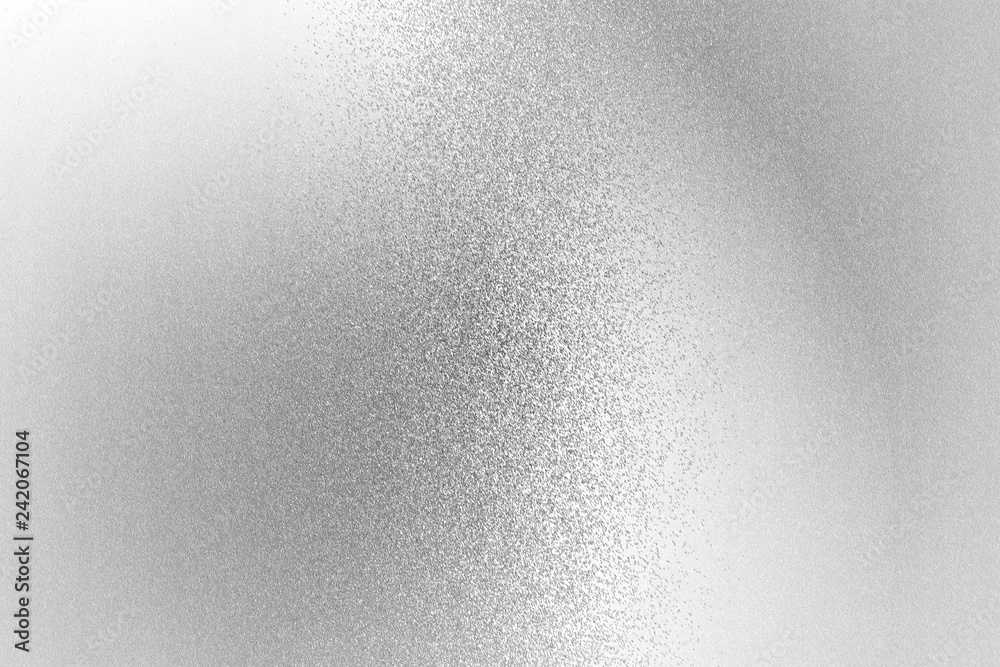 Texture of reflection on rough white metallic wall, abstract background