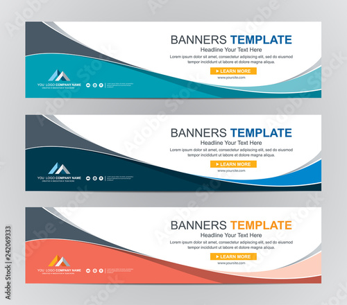 Abstract Web banner design background or header Templates