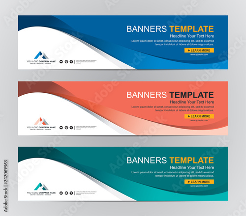 Abstract Web banner design background or header Templates