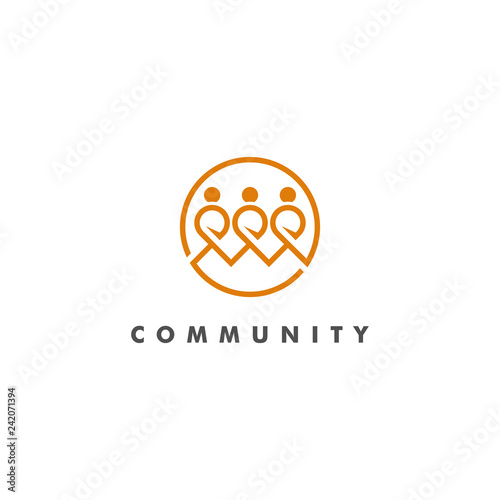 People community logo template vector illustration
