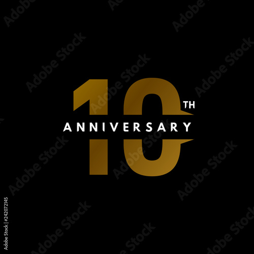 10 Year Anniversary Vector Template Design Illustration