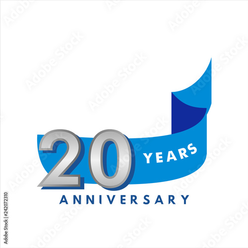 20 Year Anniversary Vector Template Design Illustration