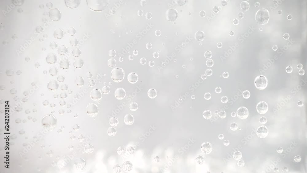 Bubble soda on white Background - 4k