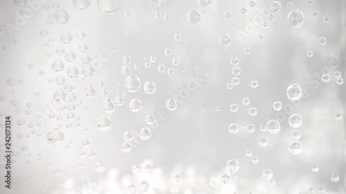 Bubble soda on white Background - 4k