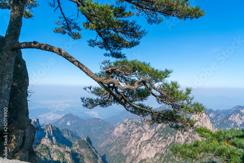 The Beautiful Natural Landscape of Huangshan Mountain in China.. photo