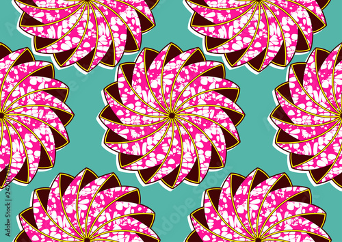 Textile fashion, african print fabric, abstract seamless pattern, vector illustration file.