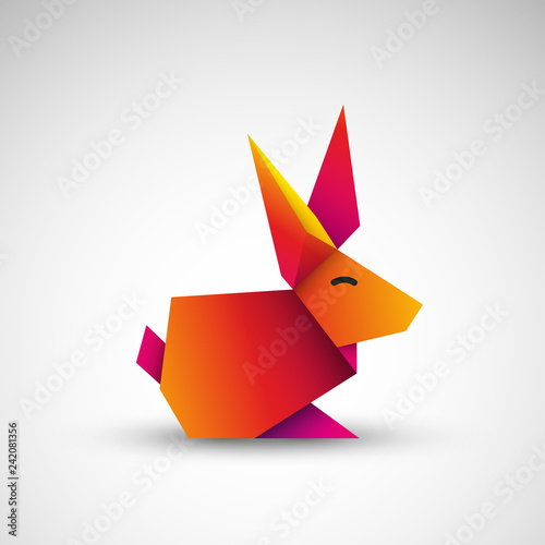 królik origami wektor