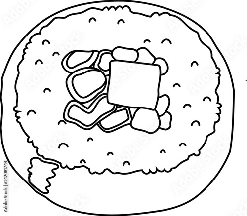 Eho-maki sushi roll outline