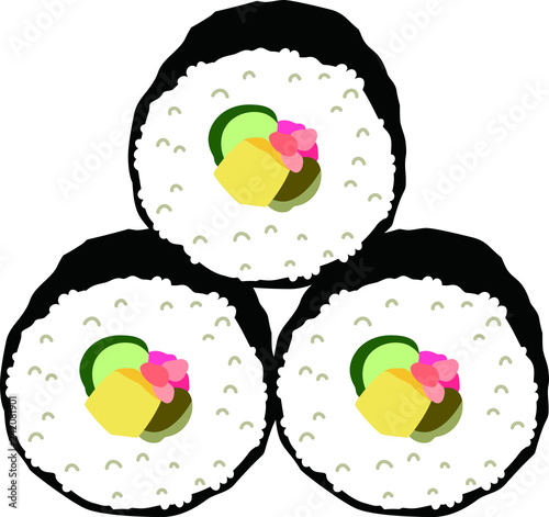 Elegant Eho-maki sushi roll