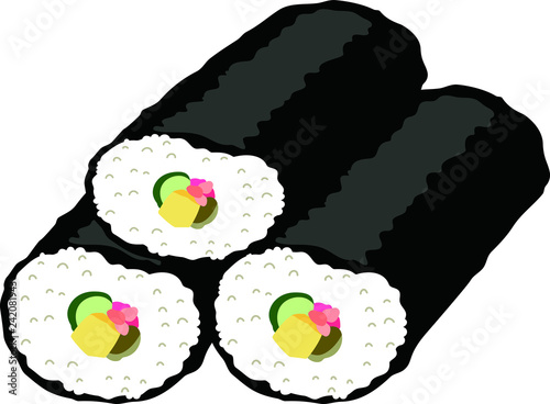 Elegant Eho-maki sushi roll