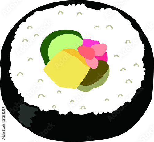 Elegant Japanese Eho-maki sushi roll