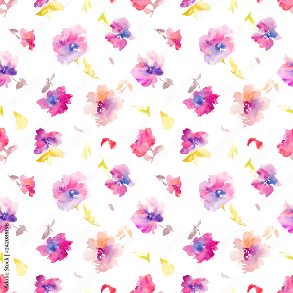 Seamless Watercolor Floral Pattern