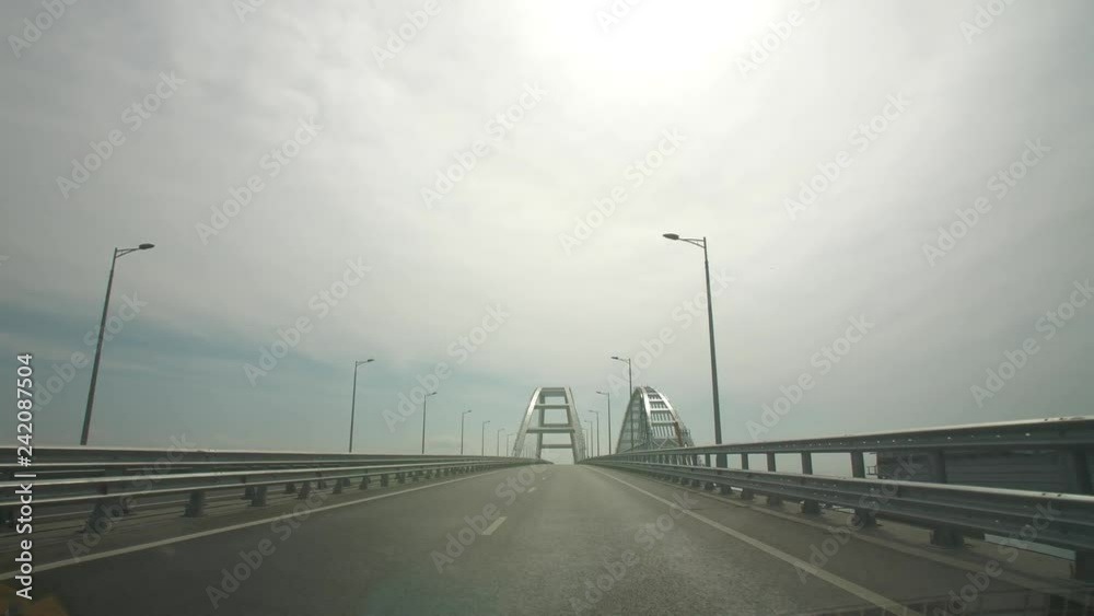 Highway through the bridge Highway through the bridge