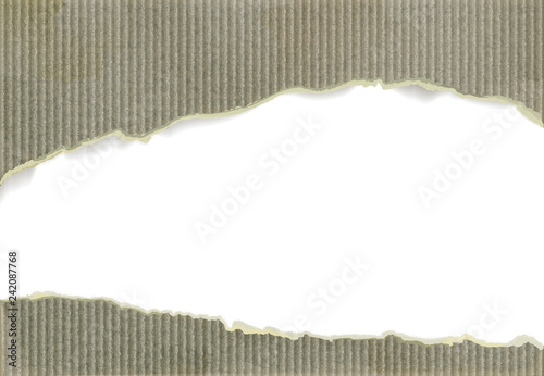 Weathered cardboard with torn edges
