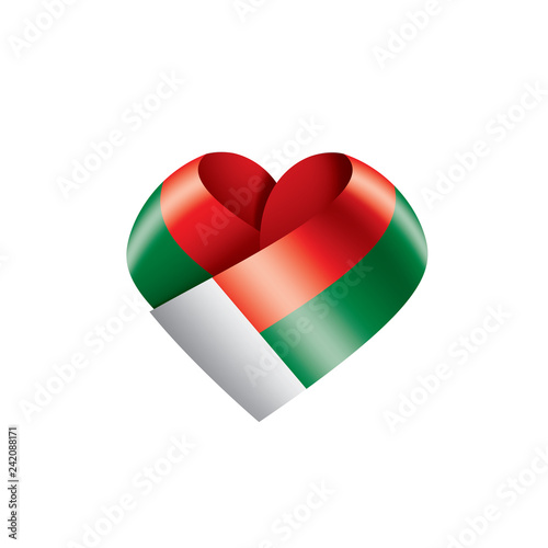 Madagascar flag, vector illustration on a white background