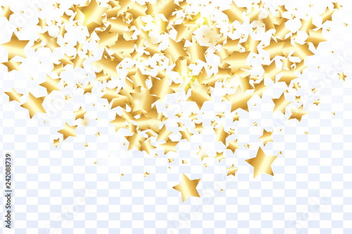 Star falling confetti background.