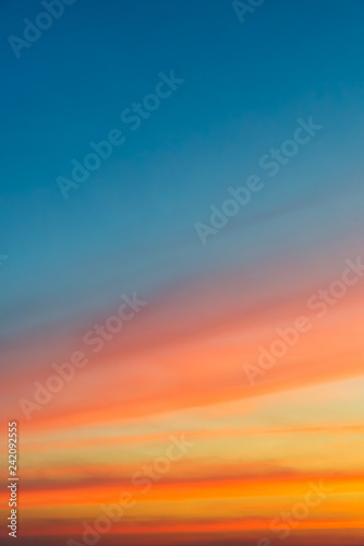 Photography Colorful sky with colorful clouds - vertical view