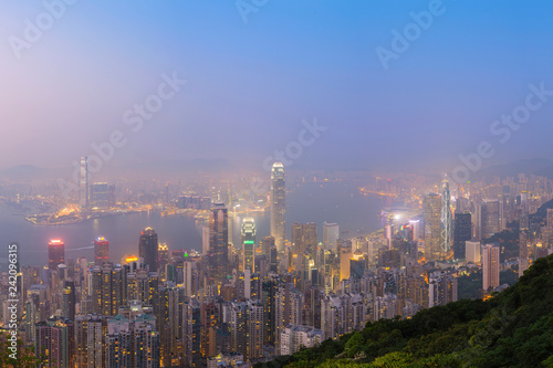 View of Hong Kong site from Victoria peak view point