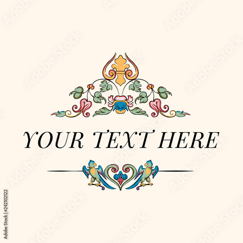 Vintage flourish ornament illustration