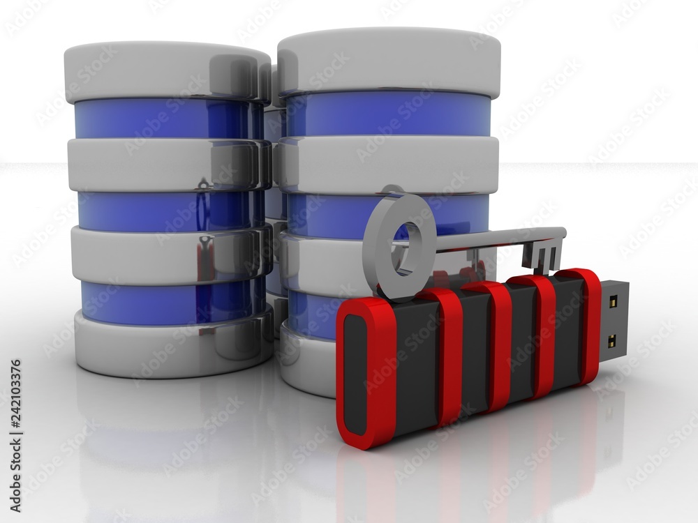 3d rendering data Pendrive with key 3d rendering data Pendrive with key