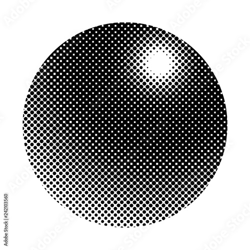 Black halftone badge on white background vector