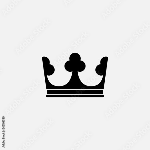 Black single royal crown vector