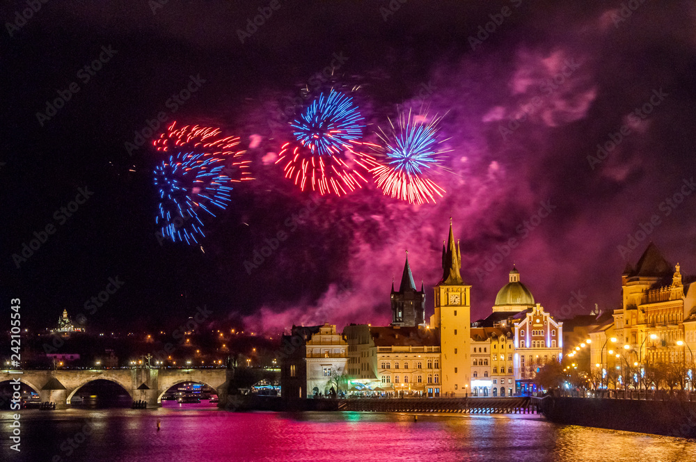 Naklejka premium New Year Firework
